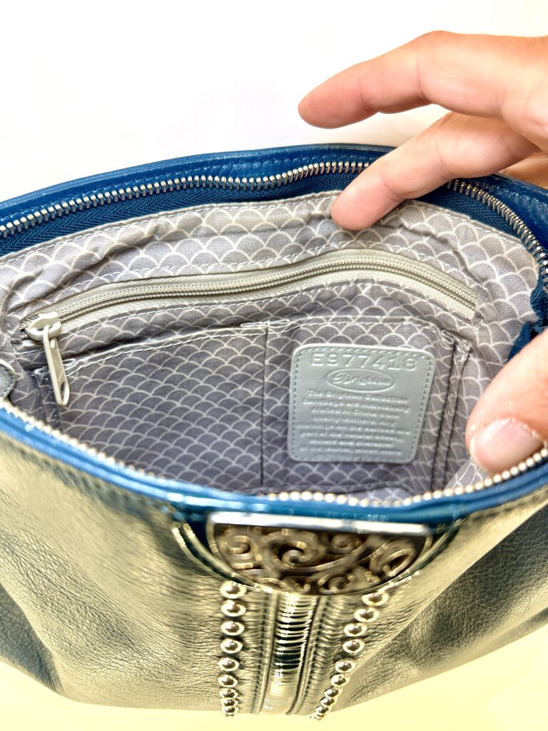 BRIGHTON REX PRETTY TOUGH NAVY BLUE MESSENGER CROSSBODY