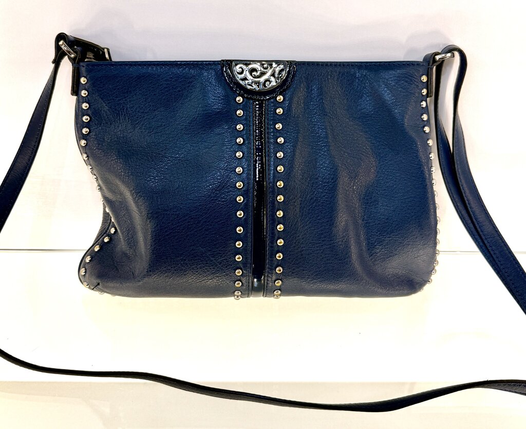 BRIGHTON REX PRETTY TOUGH NAVY BLUE MESSENGER CROSSBODY