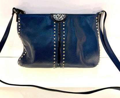 BRIGHTON REX PRETTY TOUGH NAVY BLUE MESSENGER CROSSBODY