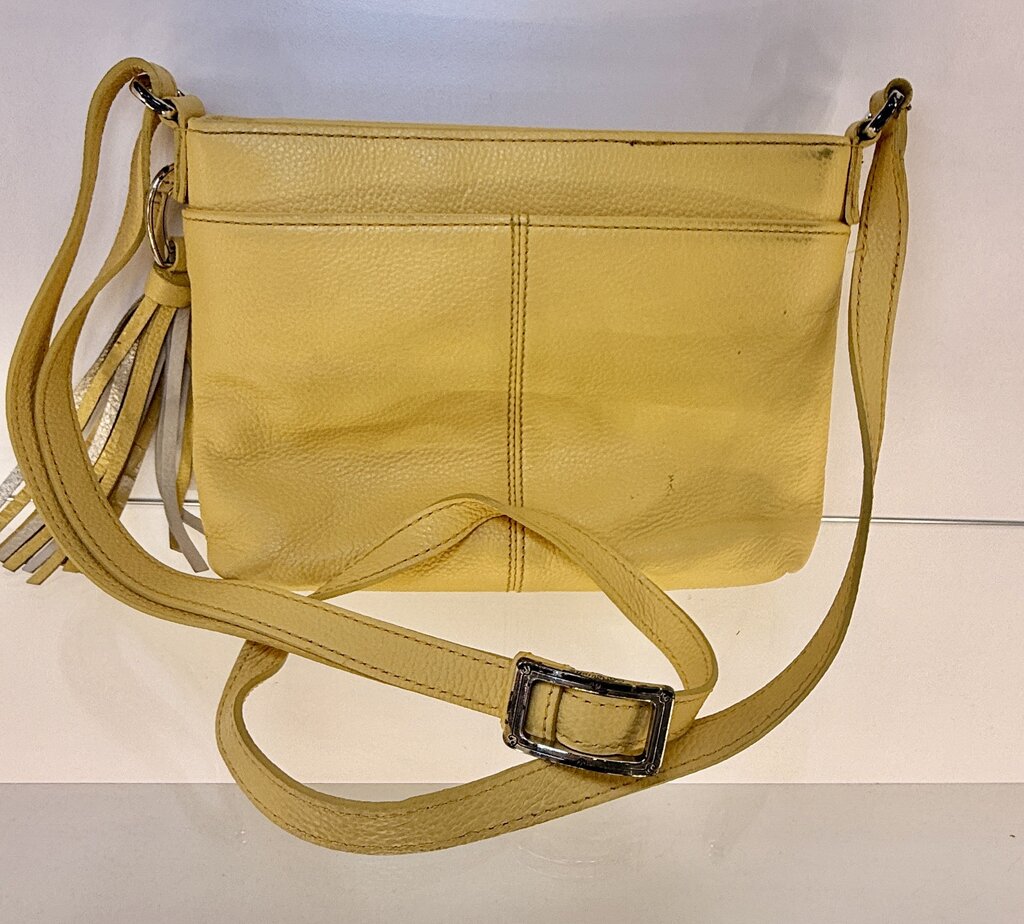 BRIGHTON YELLOW BARBADOS CITY BAG ORGANIZER CROSSBODY