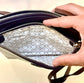 BRIGHTON PURPLE W/BROWN ACCENT SELENA ORGANIZER CROSSBODY WALLET LEATHER HANDBAG