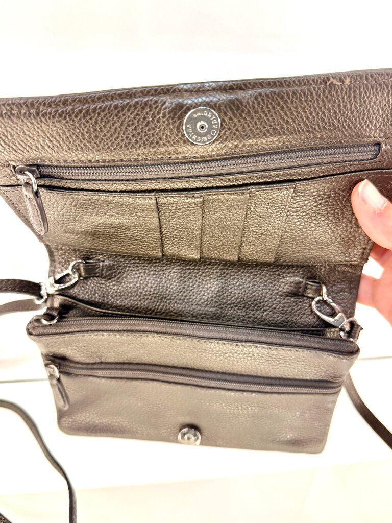 BRIGHTON PRETTY TOUGH ORGANIZER BROWN CROSSBODY