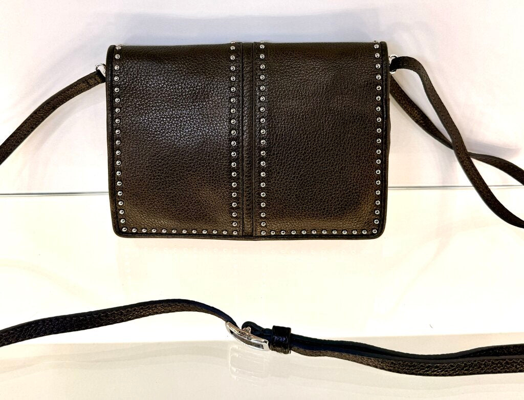 BRIGHTON PRETTY TOUGH ORGANIZER BROWN CROSSBODY