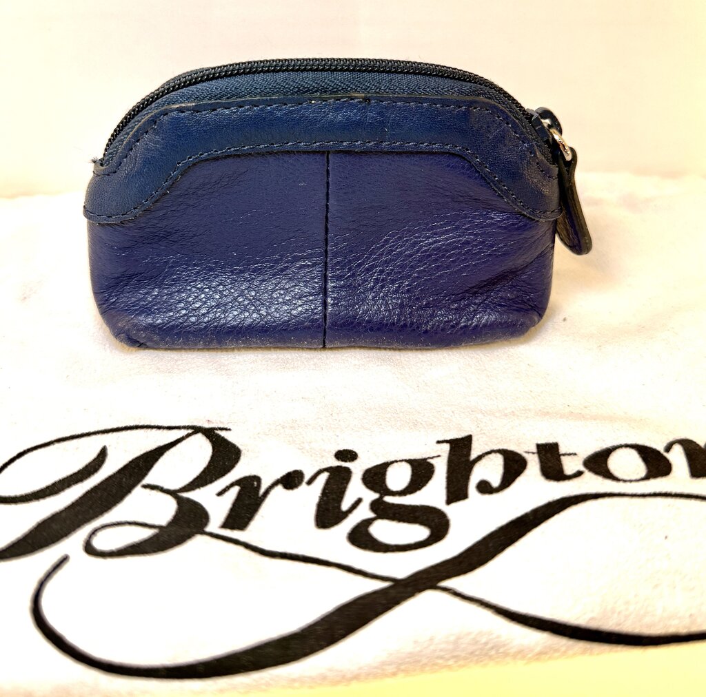 BRIGHTON BLUE LEATHER COIN PURSE