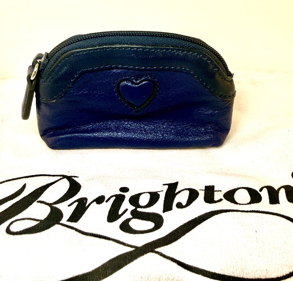 BRIGHTON BLUE LEATHER COIN PURSE