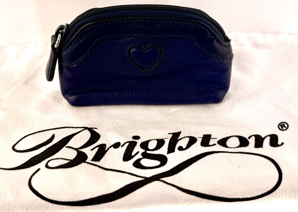BRIGHTON BLUE LEATHER COIN PURSE