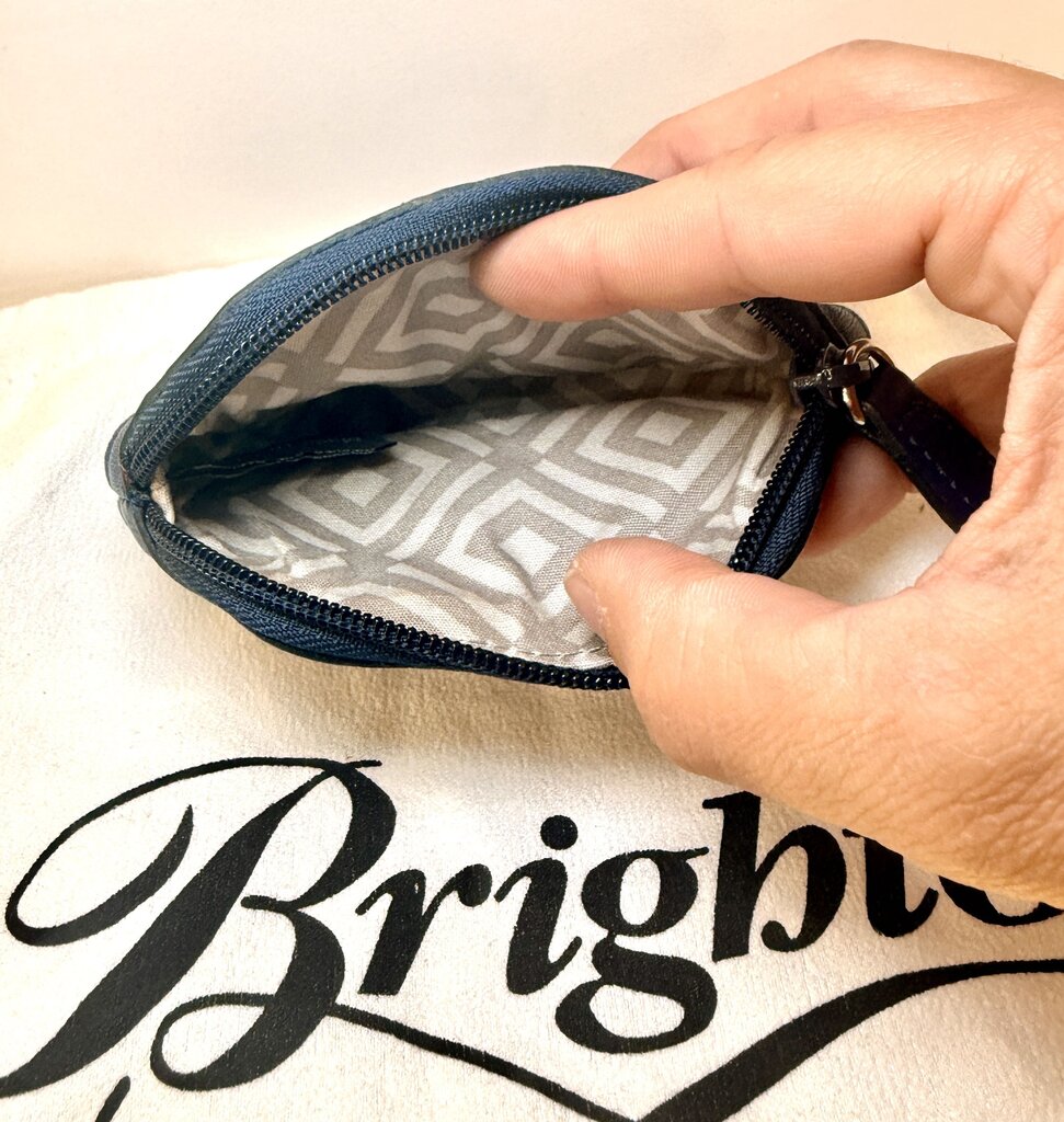 BRIGHTON BLUE LEATHER COIN PURSE