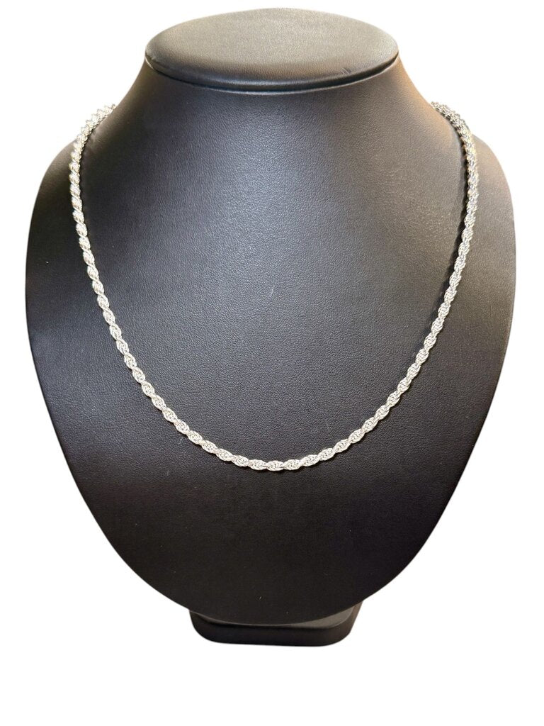 SS 3.4MM ROPE CHAIN W/ LOBSTER