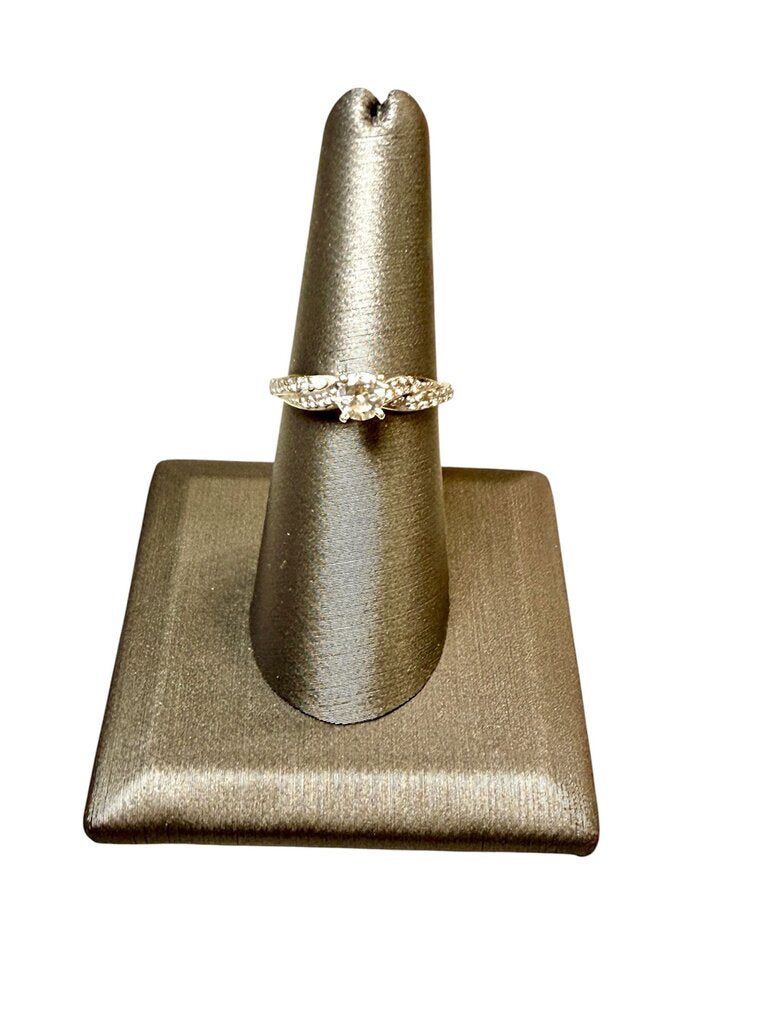 14KT WG 1/3CT RB CTR W/RB TWIST BAND 5/8TW SZ 7