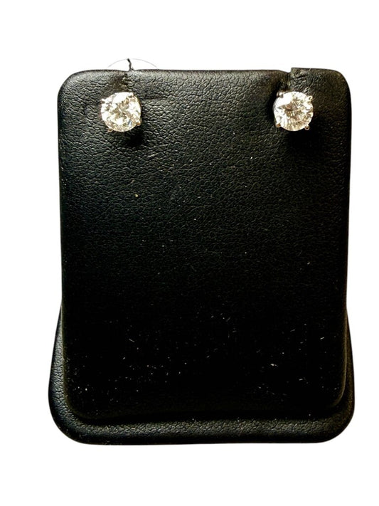14KT WG 1.23TW IGI CERT DIAMOND STUDS