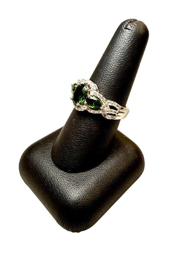 SS PPF CHROME DIOPSIDE RING SZ 8