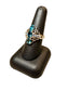 SS PPF OVAL LONDON BLUE TOPAZ RING SZ 8