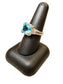 KARIS/PLATED BLUE TOPAZ ROPE DESIGN RING SZ 8