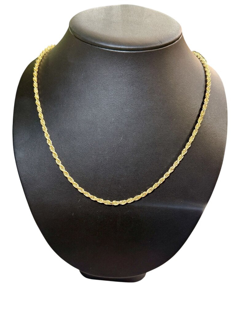 SS/GP 3.4MM 22" ROPE CHAIN