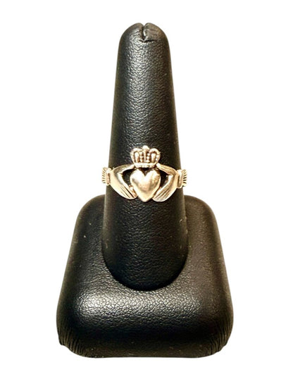 SS CLADDAGH RING SZ 9