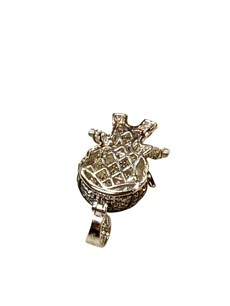 SS CZ ICED OUT NINJA PENDANT NO CHAIN