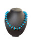 SS DYED TURQ BEADS W/MULTI COLOR BEADS 30"