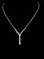 14KT WG 5/8TW BEZEL SET JOURNEY STYLE NECKLACE