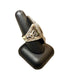 SS TURQ CORAL BEAR CLAW NAVAJO RING SZ 9