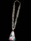 SS SANTO DOMINGO DANIEL CORIZ INLAY PENDANT ON MULTI STRAND COLOR BEADS