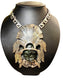 SS TAXCO 1940s AZTEC WARRIOR PENDANT ON CHAIN MALACHITE W/MATCHING EARRINGS