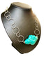 LG TURQ ROCK PENDANT ON LOOP DESIGN CHAIN