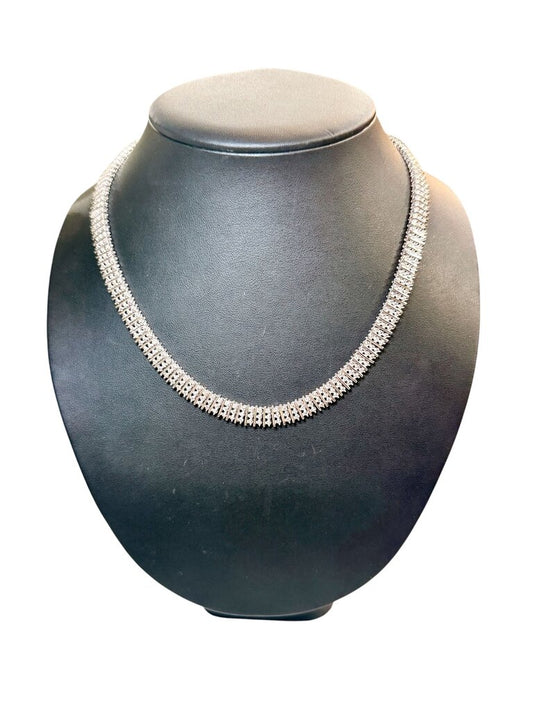 SS 18" ILLUSION STYLE OMEGA NECKLACE