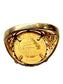 1/20OZ PANDA COIN 24KT W/14KT YG RING W/8MELEE SZ 8