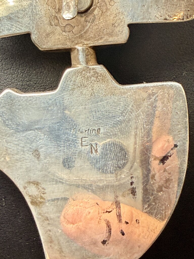 SS ELVIS NELSON NAVAJO INDIAN KACHINA SHADOW BOX PENDANT
