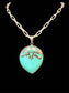 SS HOWLITE TURQ STONE W/SILVER CHAIN