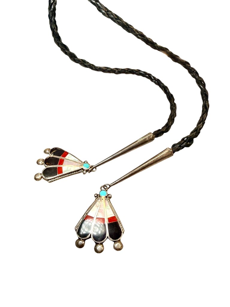 SS ZUNI TURQ INLAY BOLO TIE