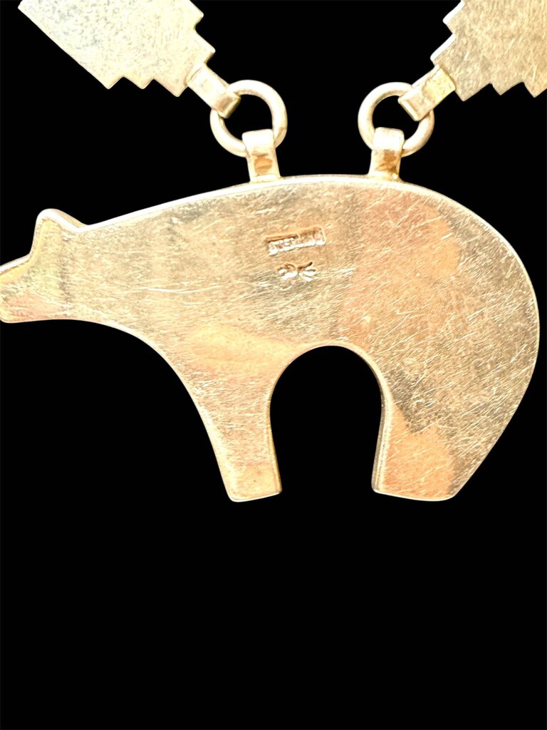 SS STAMPED SPIRIT BEAR NECKLACE