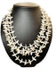 5 STRANDS OF WHITE "BIRD FETISH NECKLACE