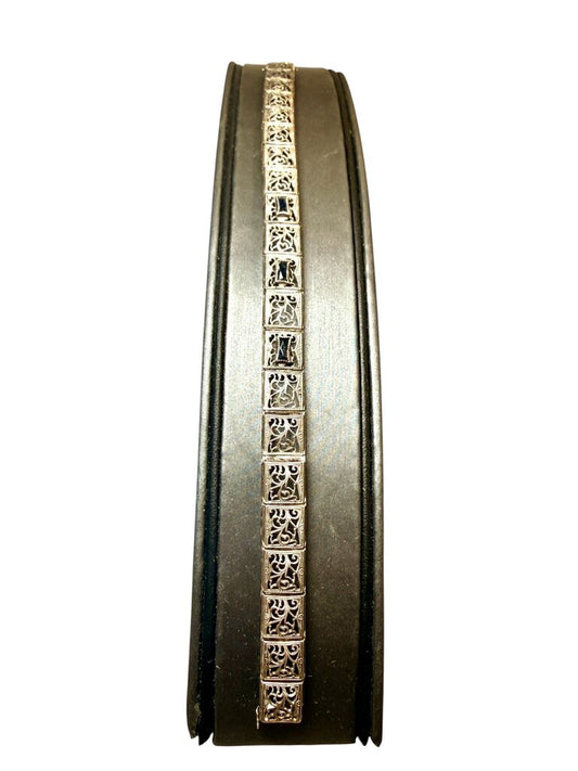 SS FILIGREE 3 SAPPHIRE BRACELET VINTAGE