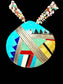 SS SANTO DOMINGO TURQ STERLING CORAL INLAY SHELL HEISHI BEADS NATIVE