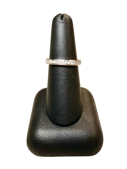14KT WG 1/2CTTW RB CHANNEL SETY ANIVERSARY BAND EURO SHANK SZ 6.5