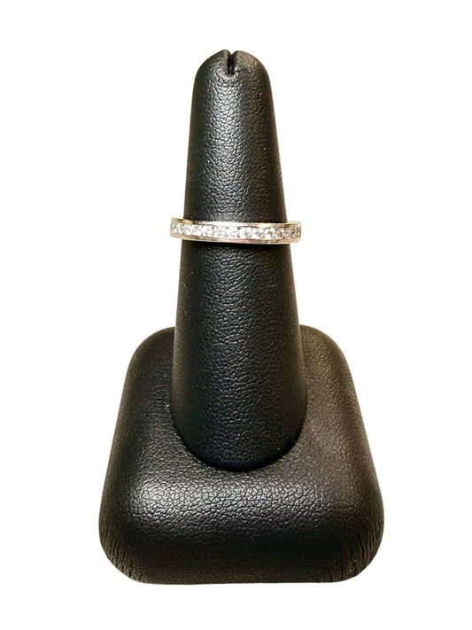 14KT WG 1/2CTTW RB CHANNEL SETY ANIVERSARY BAND EURO SHANK SZ 6.5
