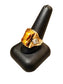 10KT YG LG DOUBLE TROJAN TIGERS EYE W/ 2 RB MELEE SZ 11
