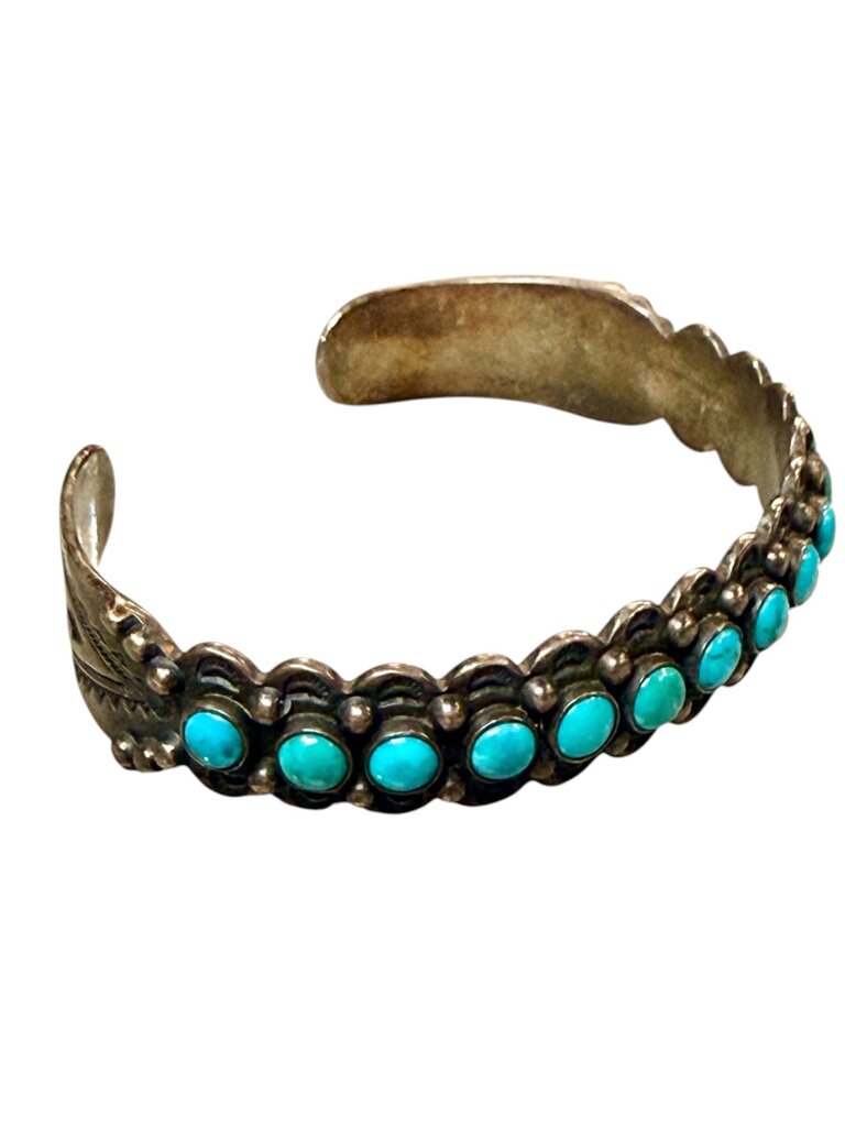 SS TURQ CUFF BRACELET