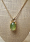 14KT YG 25.98CT GRAY/YELLOW GREEN 6 RAY STAR SAPPHIRE W/DIA ACCENT ON 17" CHAIN W/CURRANT APPRAISAL